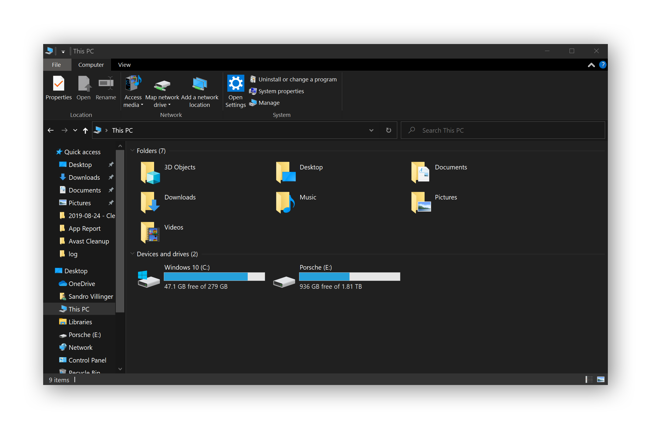 Here's how to see an overview of your hard drives.